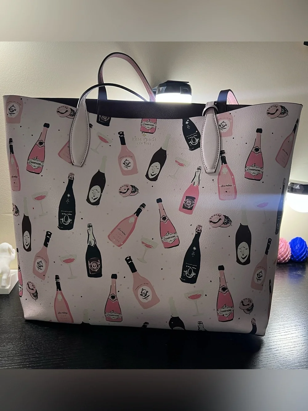 Kate Spade New York Arch Champagne Large Reversible Tote
